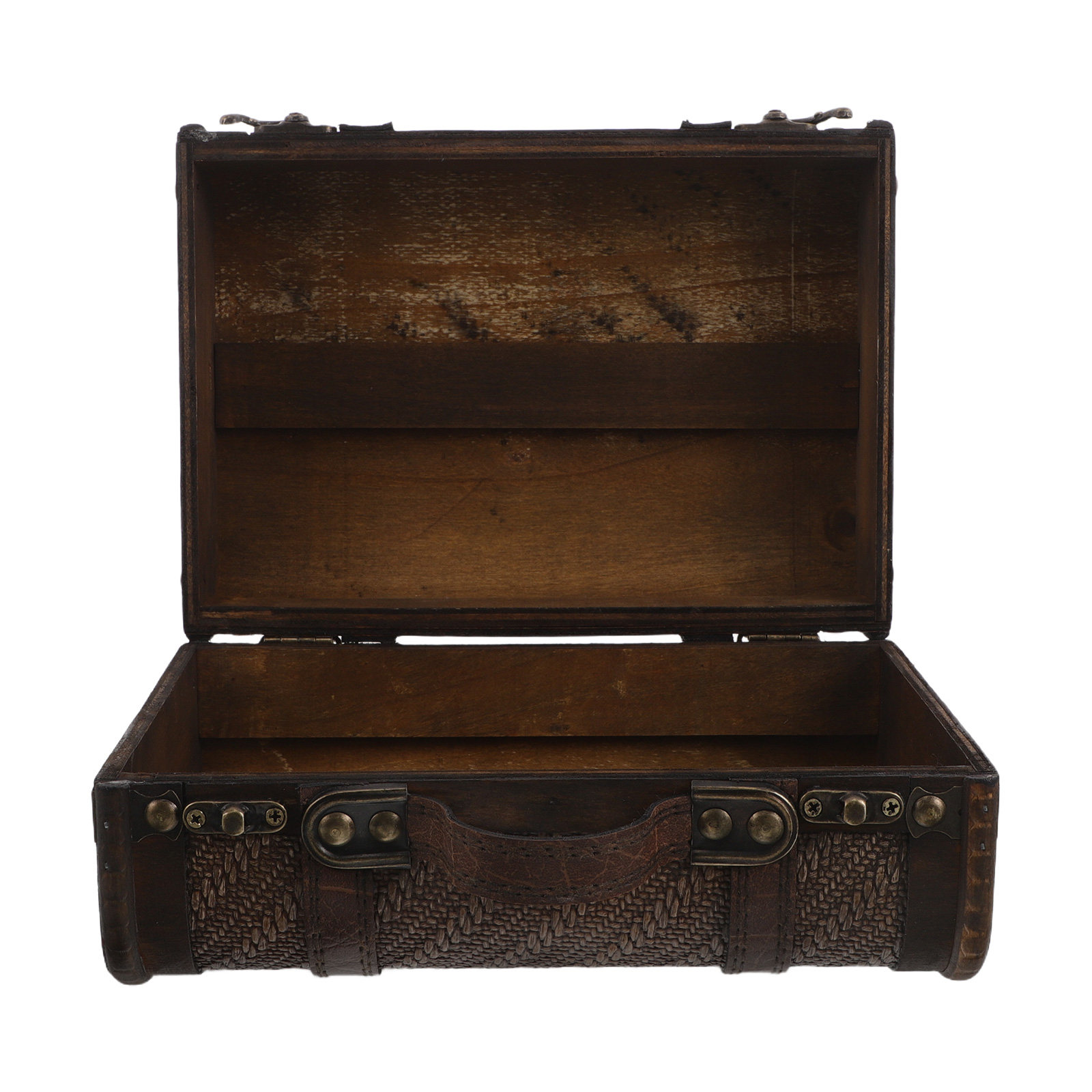 Retro Vintage Trunk Suitcase - 나무 빈티지 여행 가방 장식용 수납함