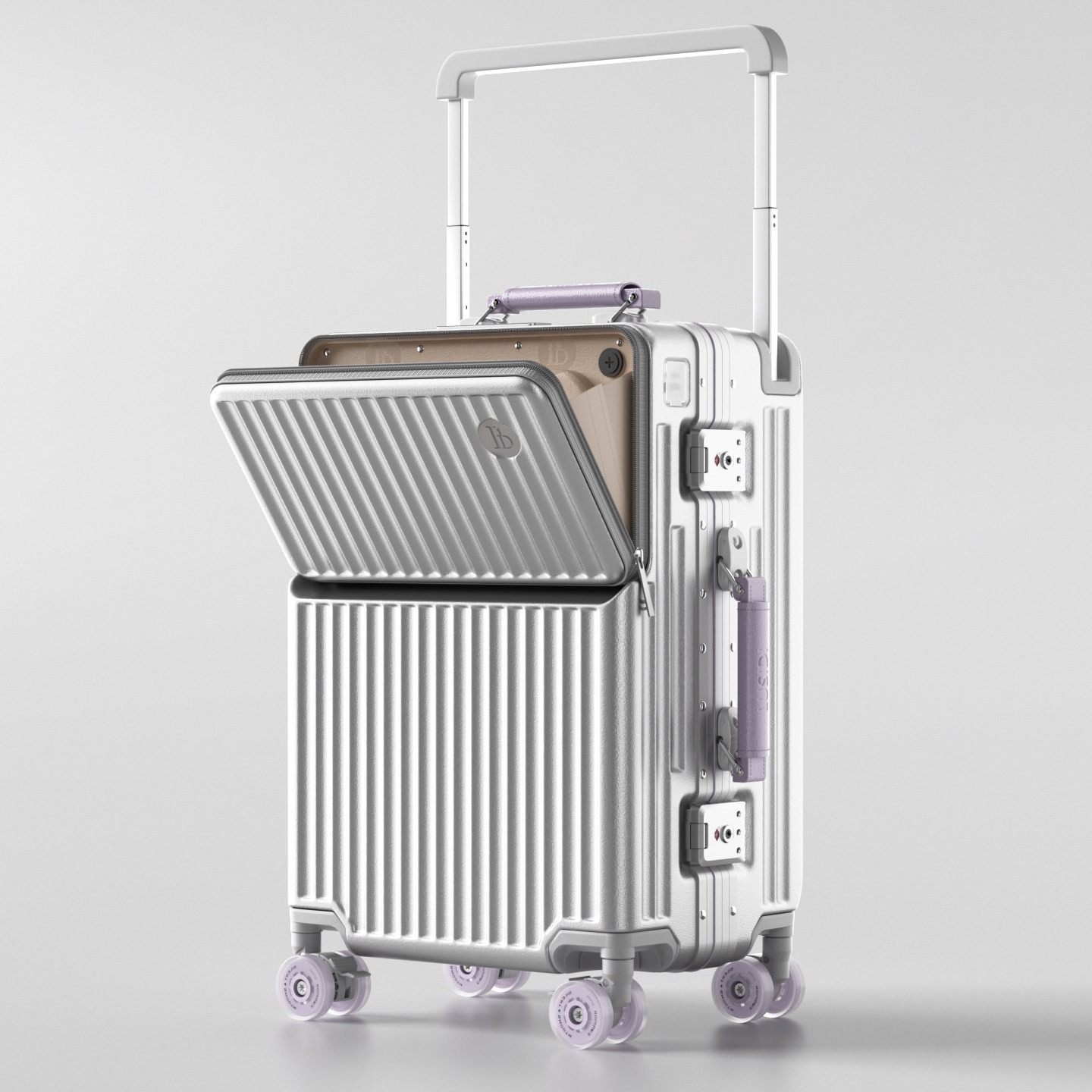 Aluminum Frame Carry On Luggage - 전면 개방형 수트케이스 와이드 핸들 트롤리