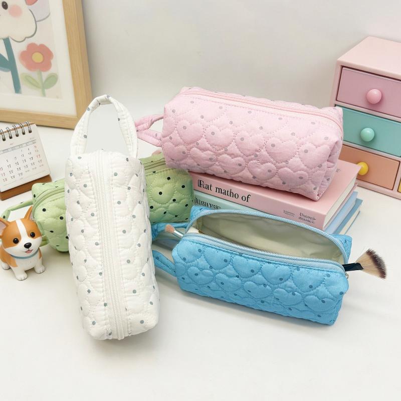 휴대용 도트 무늬 화장품 파우치, 미니멀한 디자인, 대 - Cosmetic Bags 리뷰 및 가격