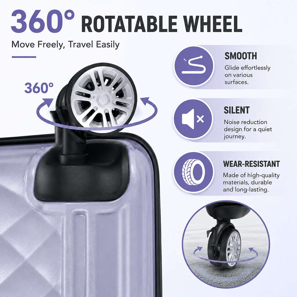 2개 세트의 휴대용 여행 가방, 20인치 PC+ABS  - Cabin Size Lightweight Travel Trolley 리뷰 및 가격