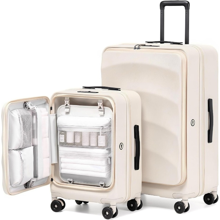 상단 개폐식 확장형 여행 가방 세트 2개, 20인치,  - Expandable Hard Shell Luggage Set 리뷰 및 가격