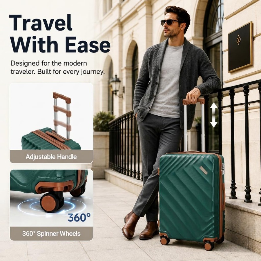 5개로 구성된 하드 셸 확장형 여행 가방 세트, 항공사 - Expandable Hard Shell Luggage Set 리뷰 및 가격