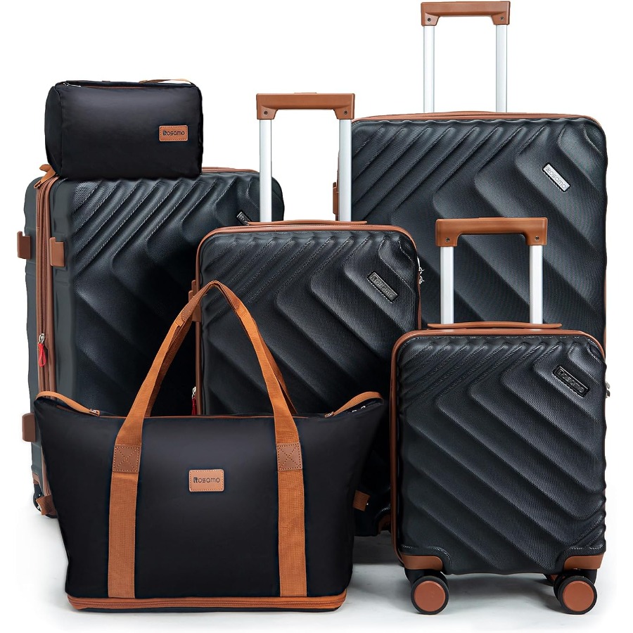 6개로 구성된 하드 셸 확장형 여행 가방 세트, 항공사 - Expandable Hard Shell Luggage Set 리뷰 및 가격