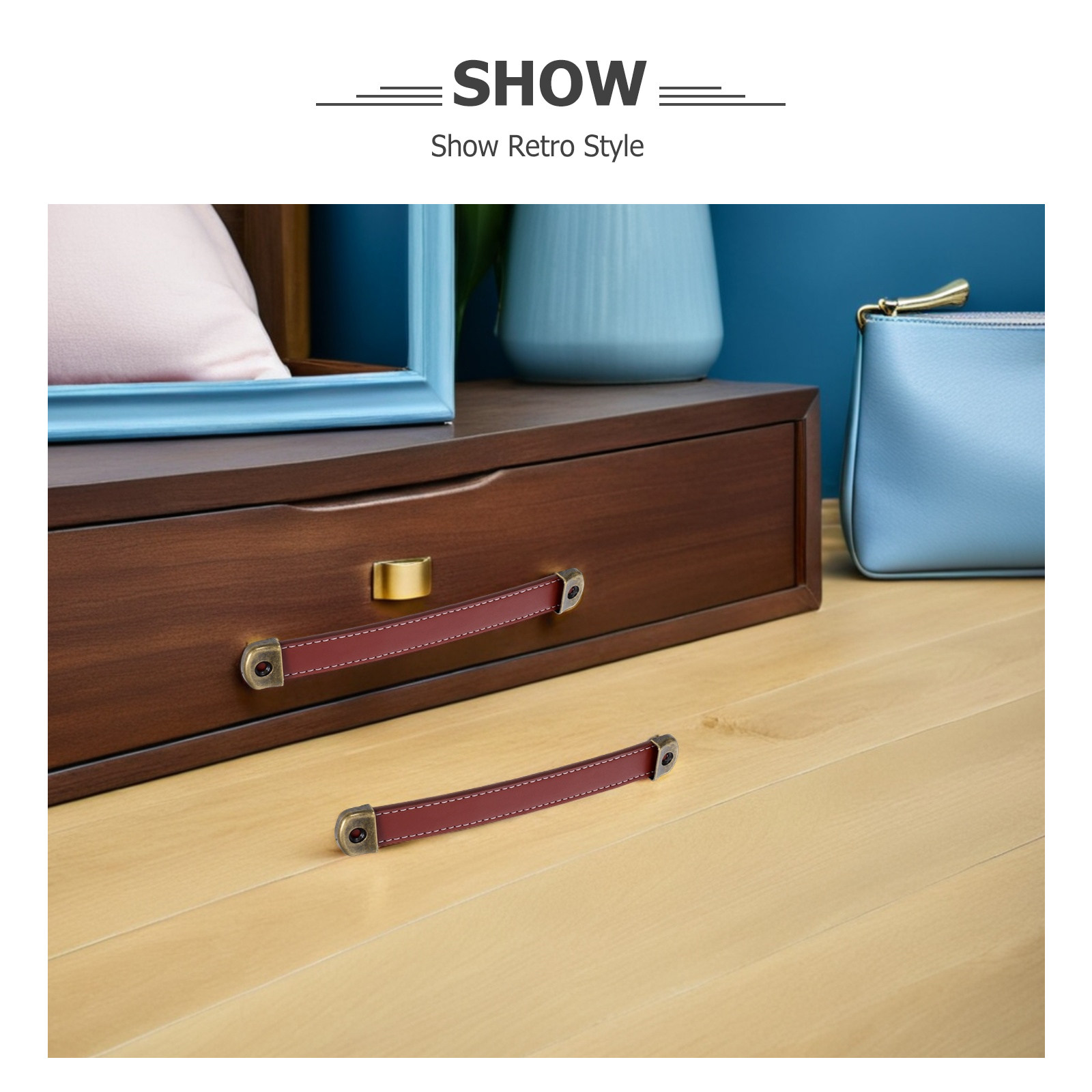2Pcs 레트로 PU 캐비닛 손잡이 빈티지 스타일 드레 - Retro Vintage Trunk Suitcase 리뷰 및 가격