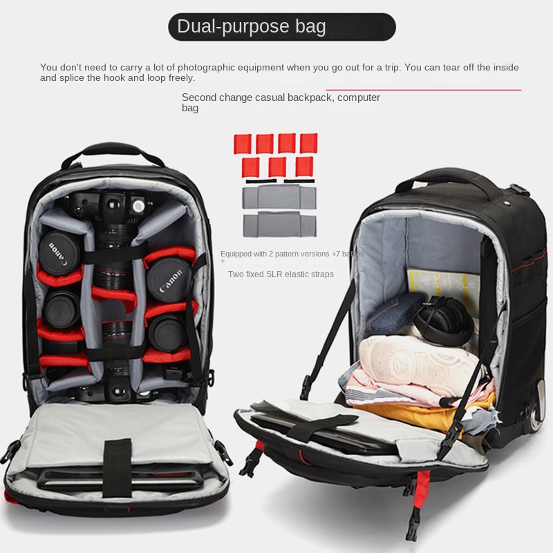 트롤리 사진 촬영 배낭 전문 카메라 가방 트롤리 여행  - Foldable Rolling Luggage Bag 리뷰 및 가격